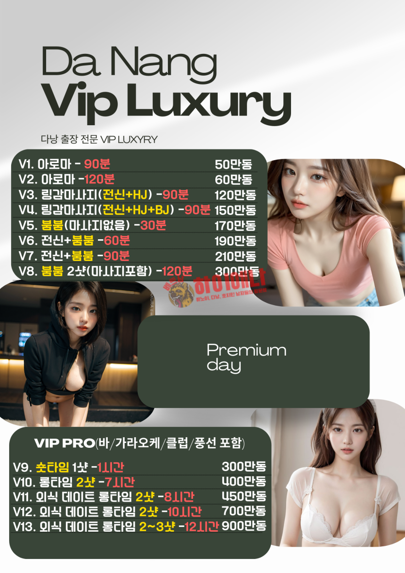 vip luxury 출장 마사지 가격표 및 정보